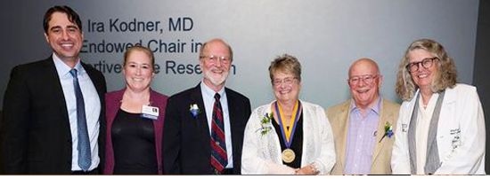 Debra Parker Oliver, PhD, MSW, was named the inaugural holder of the Ira Kodner, MD Chair in Palliative Medicine and Supportive Care. The chair was created through a gift to The Foundation for Barnes-Jewish Hospital from philanthropists John and Anne McDonnell.